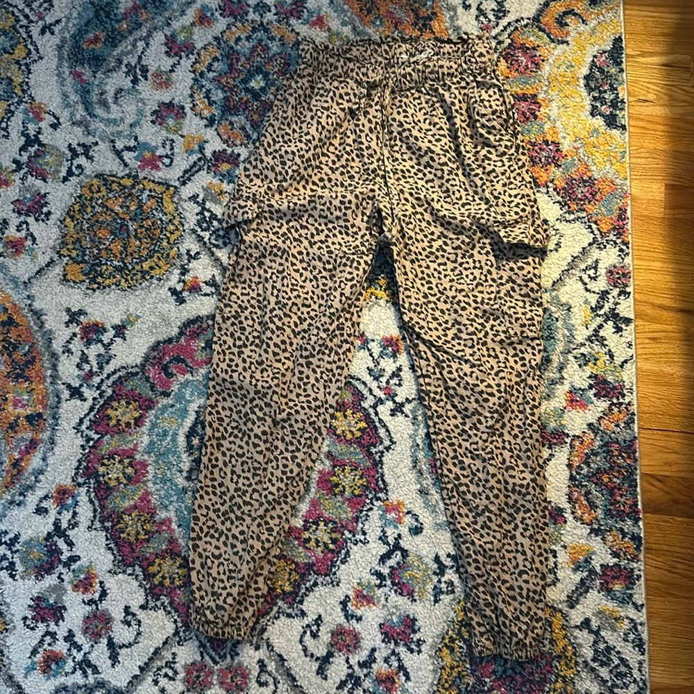 Aerie cheetah print cargo joggers